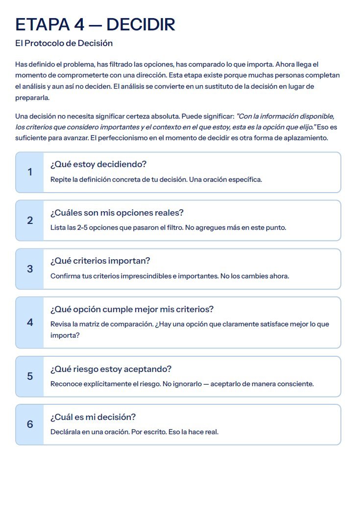 Decide en Acción: Protocolo de Decisión